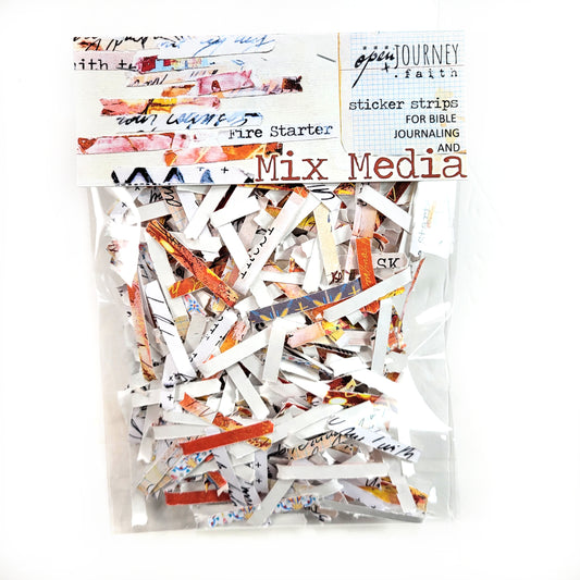 Mixed media sticker strips - Fire Starter Add-on