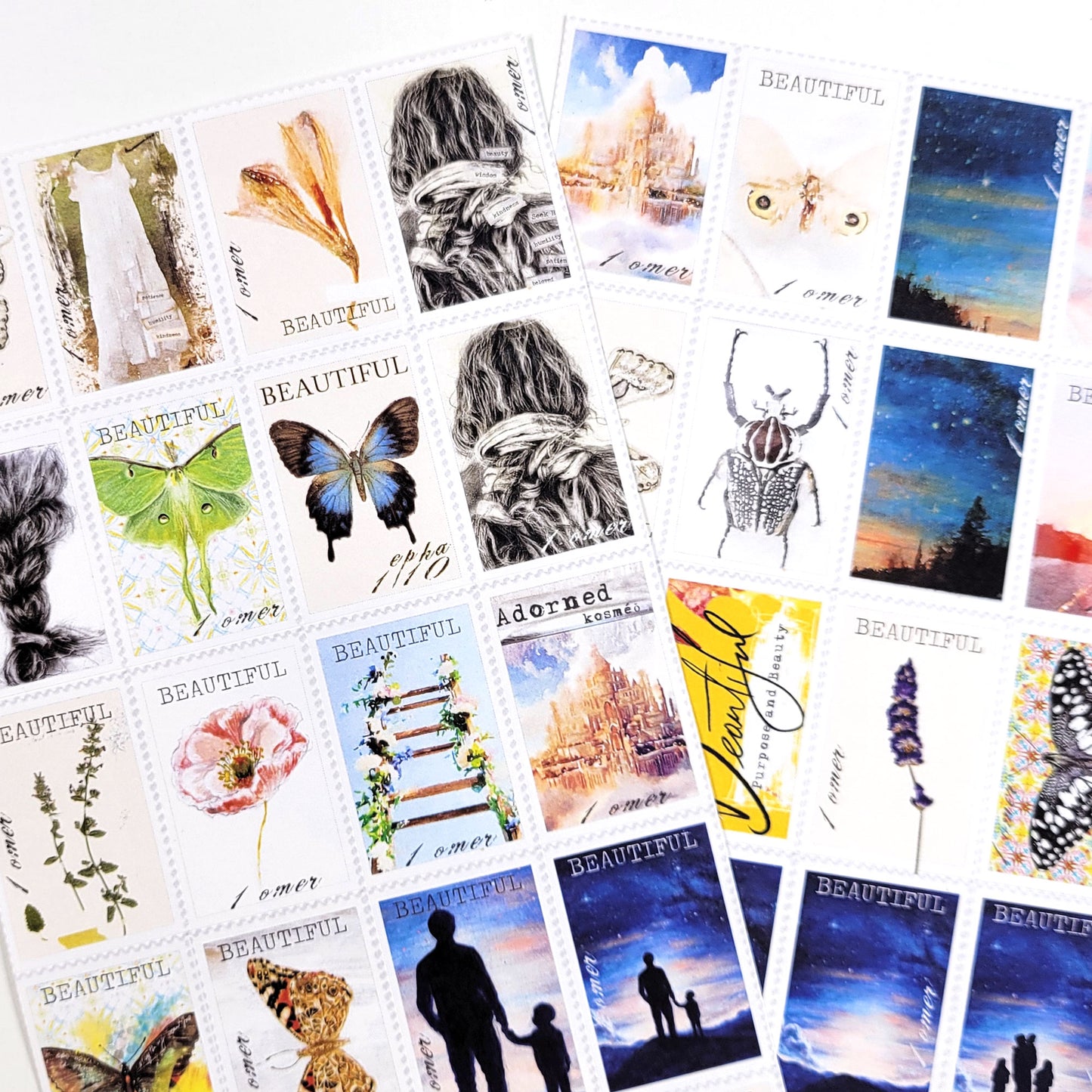 Beautiful2 -Purpose and Beauty kit ADD ON Post Stamps and words