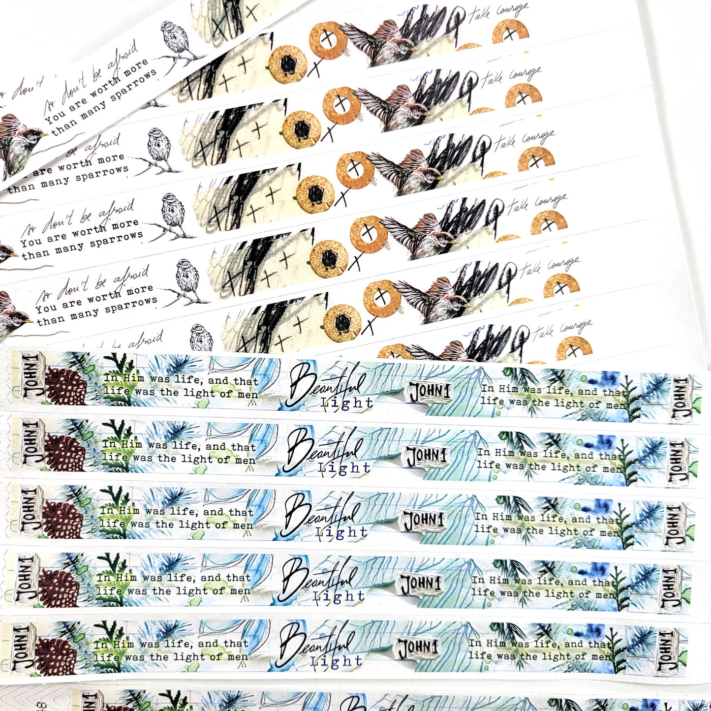 Faith Bible verse Tyvek wristbands