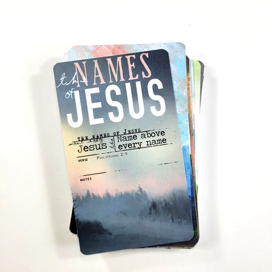 The Names of Jesus - 35 Names of Jesus card set (with Bible verse references)