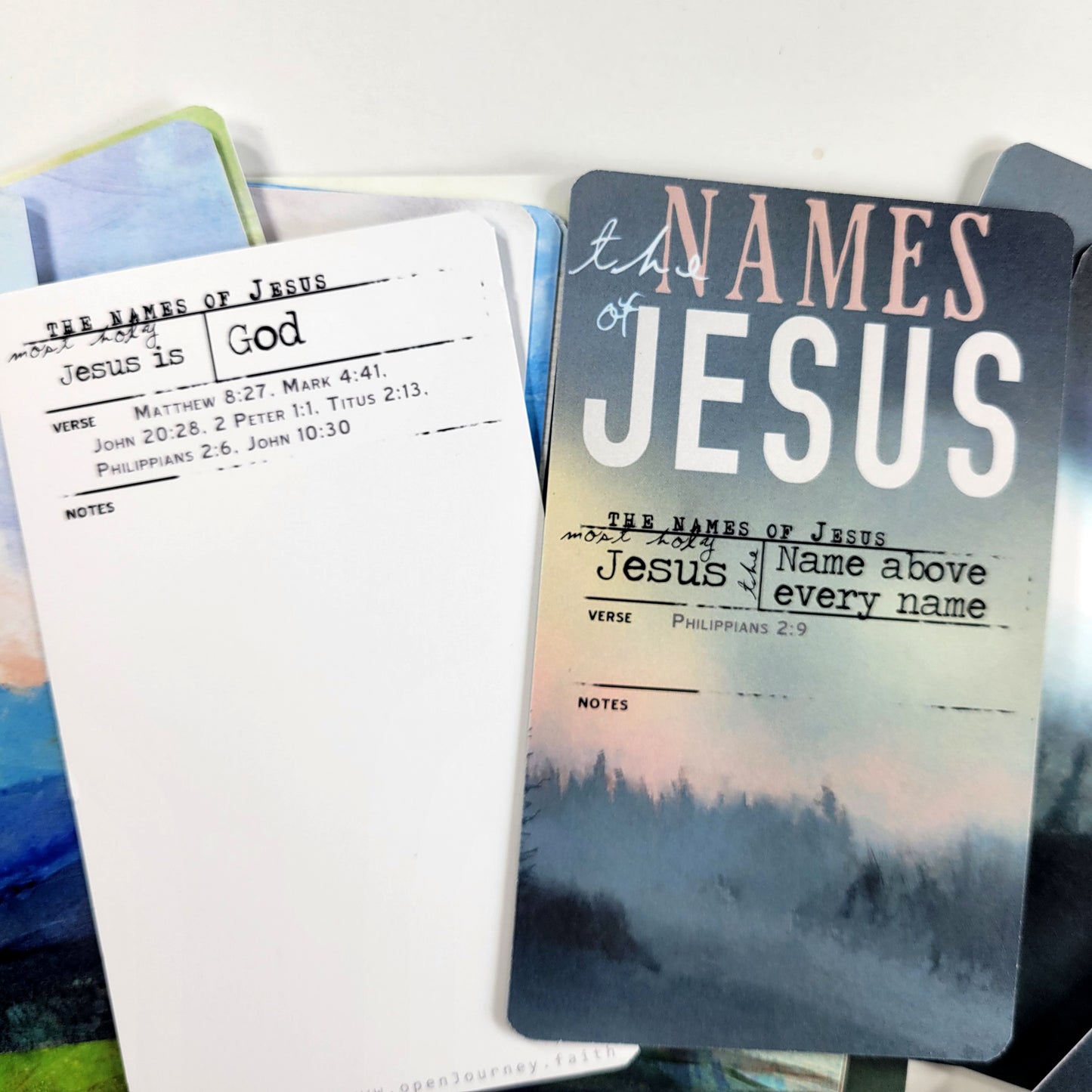 The Names of Jesus - 35 Names of Jesus card set (with Bible verse references)