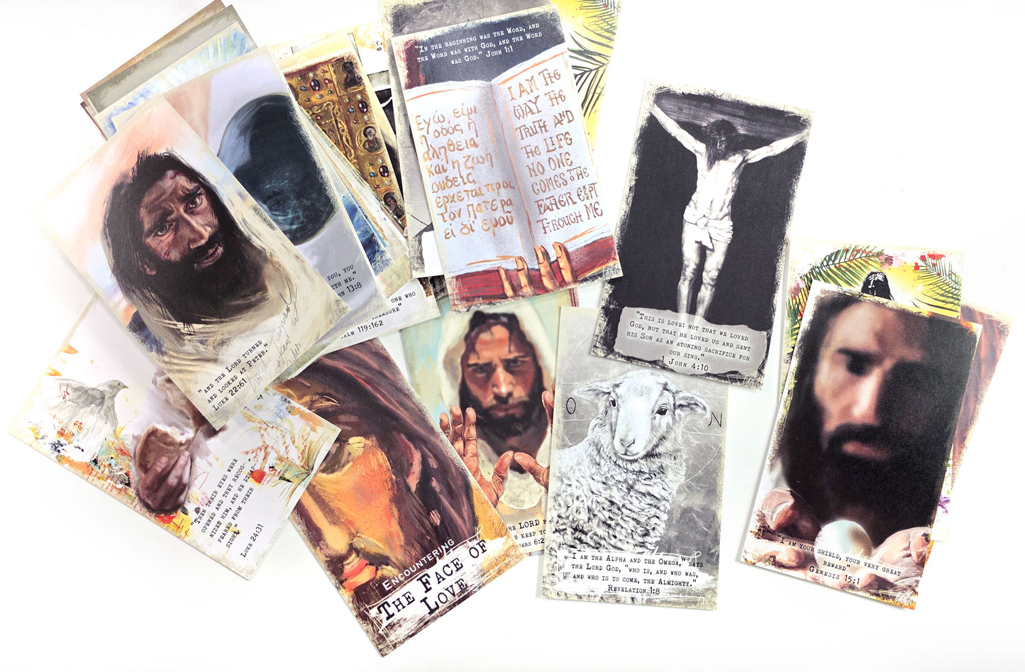 The Face of Love - set of 45 Bible Journaling Cards with prompts and Bible verses