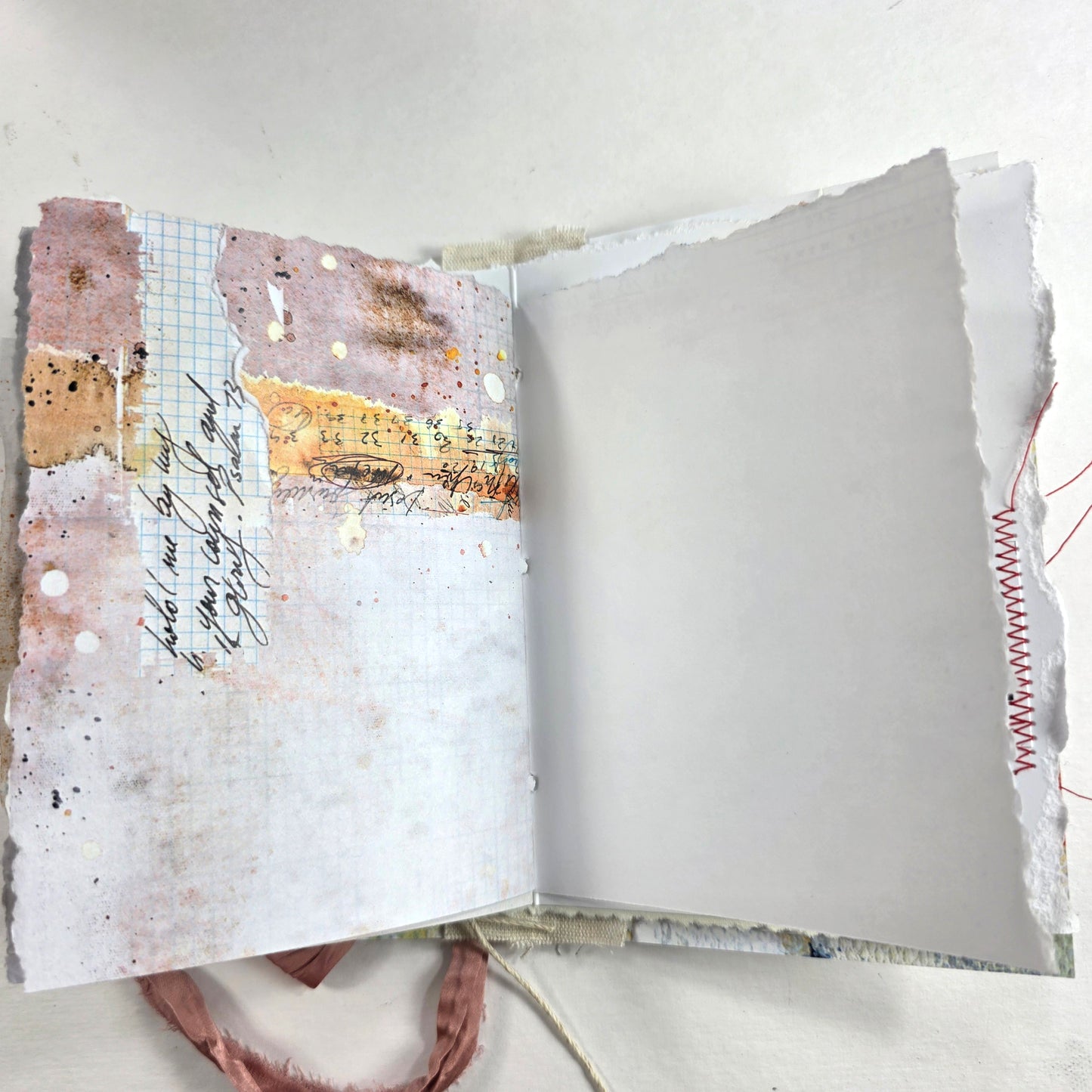 Creative Faith Journal - Gathered Grace No. 1, Handmade mix media journal