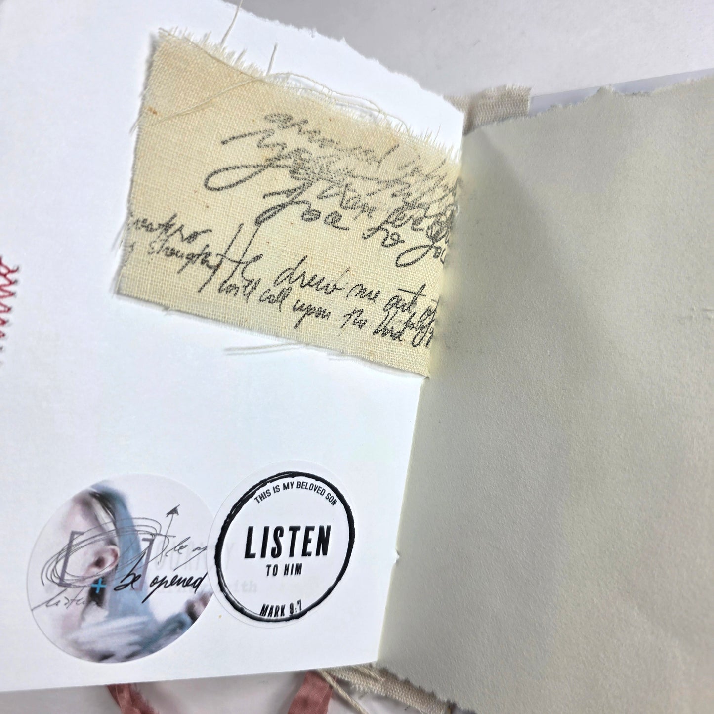 Creative Faith Journal - Gathered Grace No. 1, Handmade mix media journal