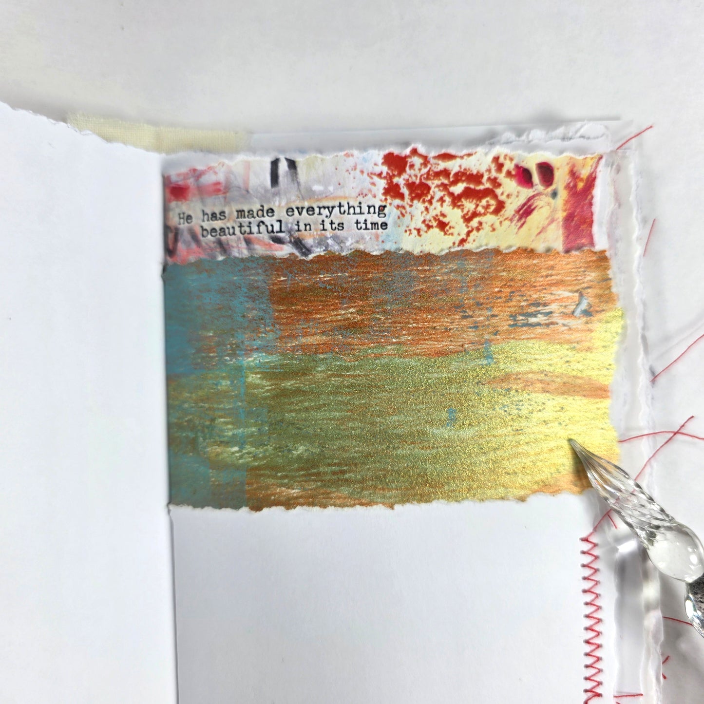 Creative Faith Journal - Gathered Grace No. 20, Handmade mix media journal