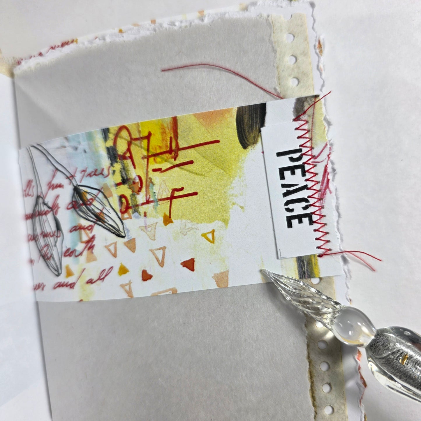 Creative Faith Journal - Gathered Grace No. 16, Handmade mix media journal