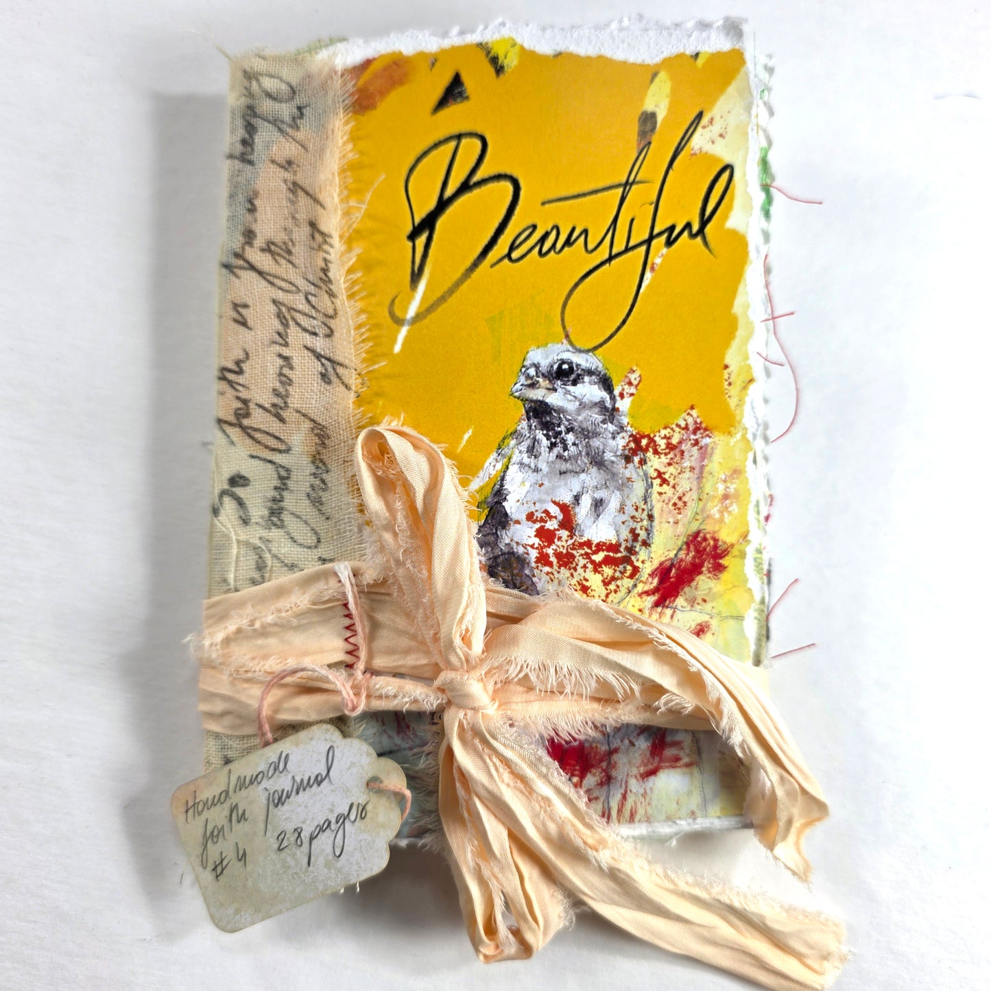 Creative Faith Journal - Gathered Grace No. 4, Handmade mix media journal