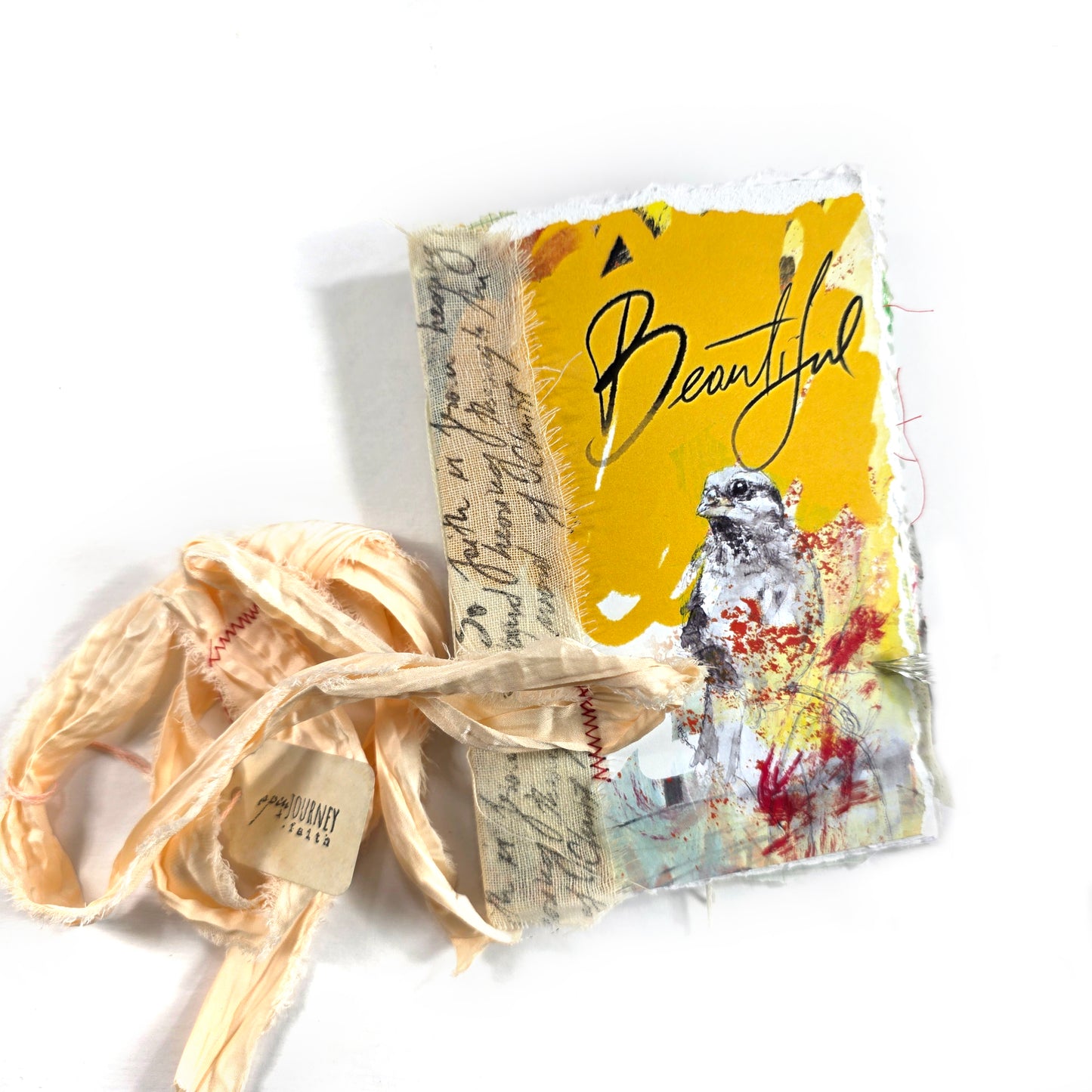 Creative Faith Journal - Gathered Grace No. 4, Handmade mix media journal