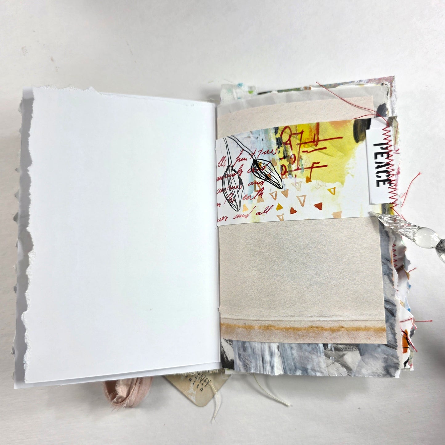 Creative Faith Journal - Gathered Grace No. 12, Handmade mix media journal