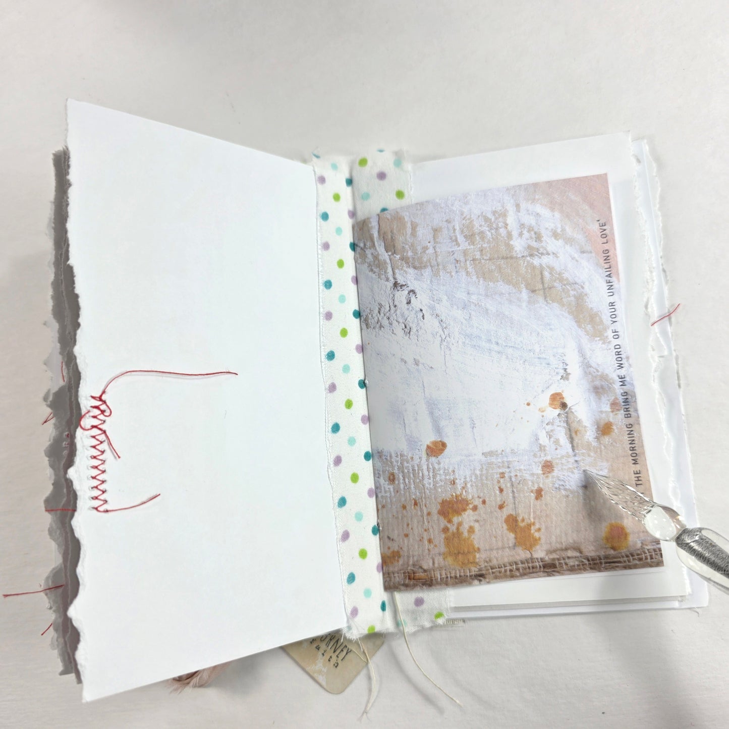 Creative Faith Journal - Gathered Grace No. 12, Handmade mix media journal