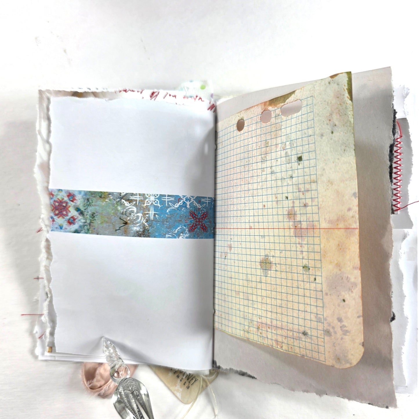 Creative Faith Journal - Gathered Grace No. 12, Handmade mix media journal