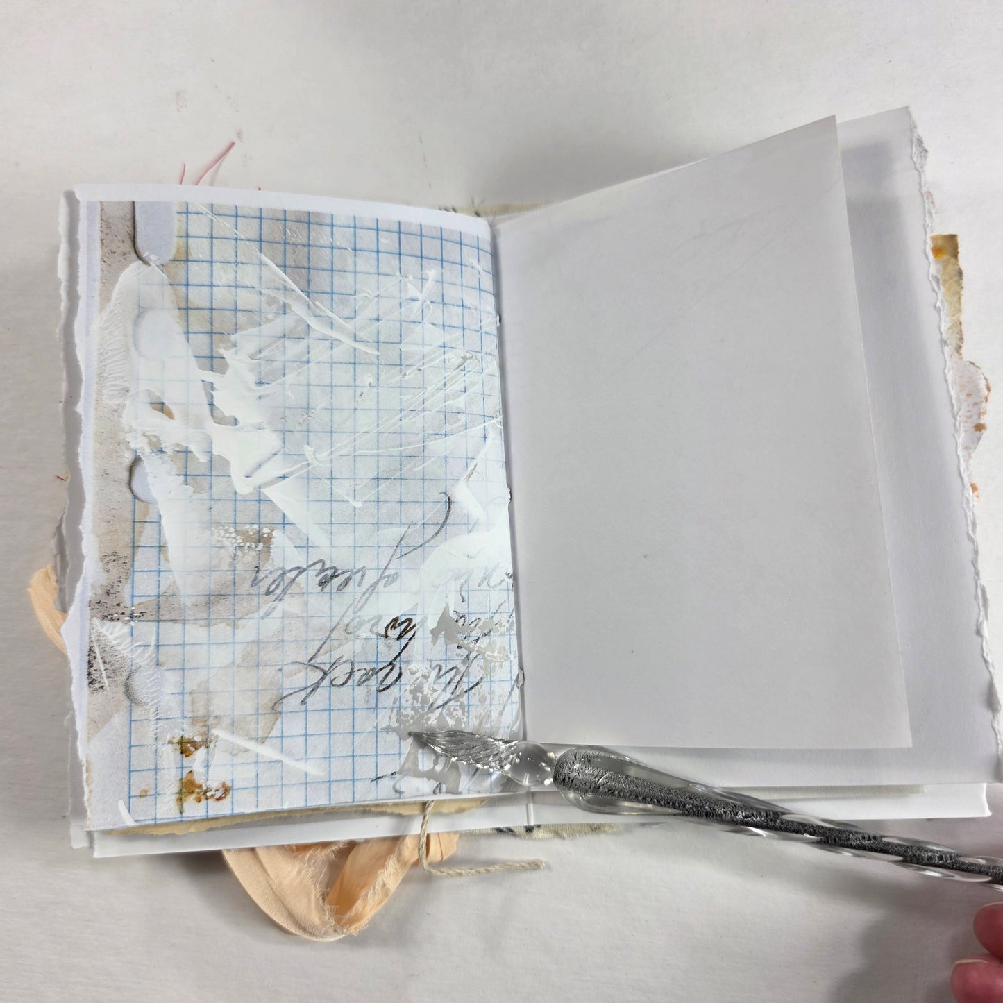 Creative Faith Journal - Gathered Grace No. 2, Handmade mix media journal