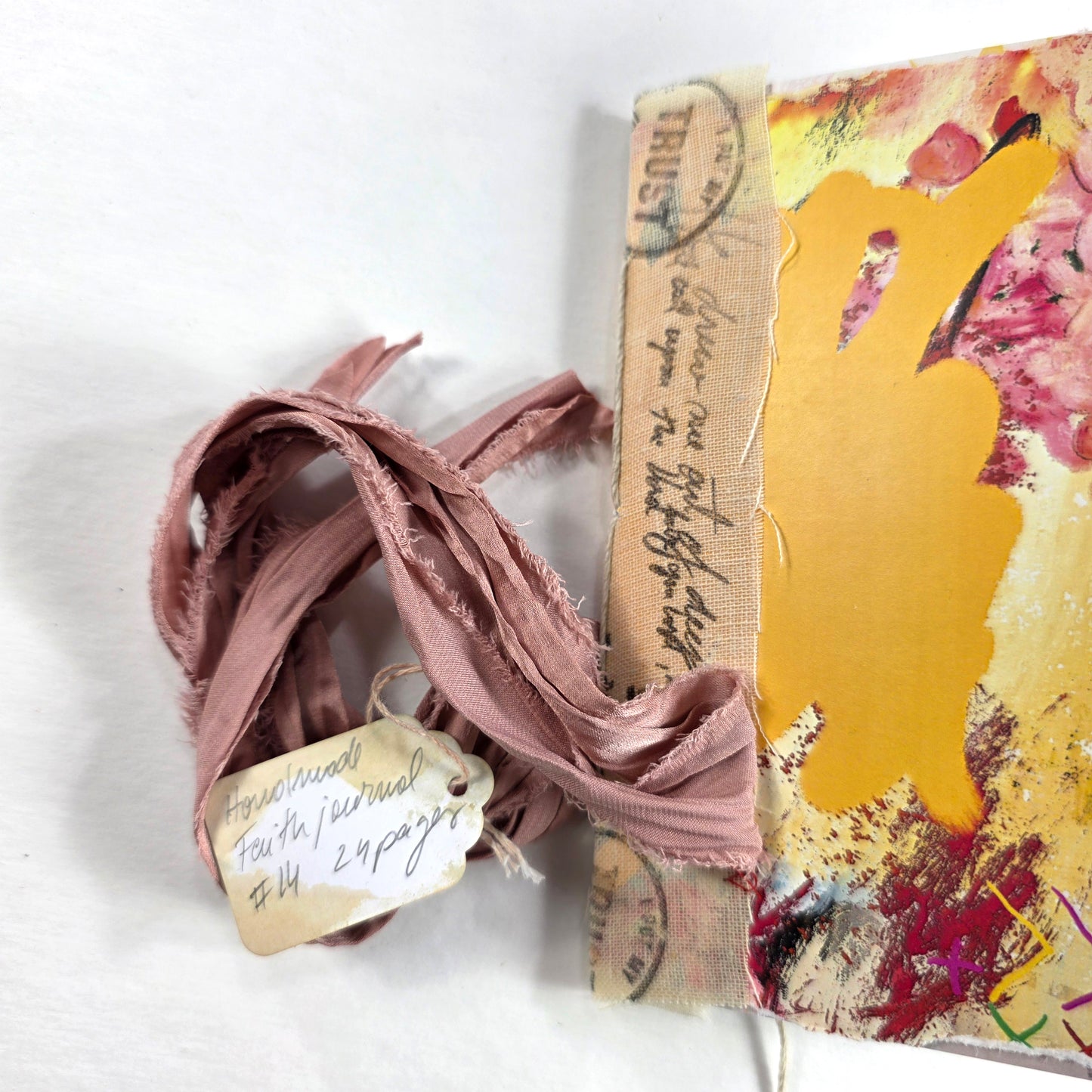 Creative Faith Journal - Gathered Grace No. 14, Handmade mix media journal