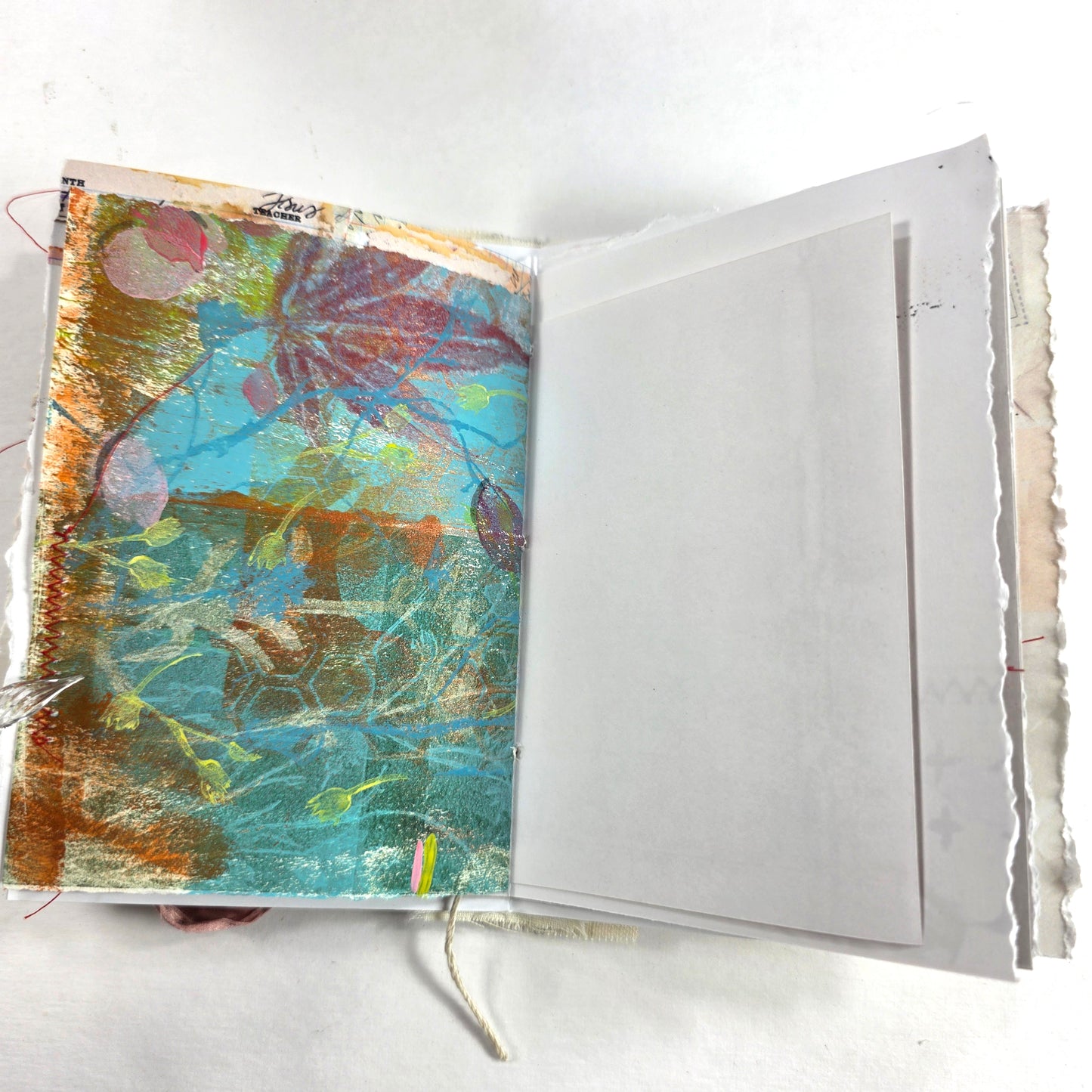 Creative Faith Journal - Gathered Grace No. 14, Handmade mix media journal