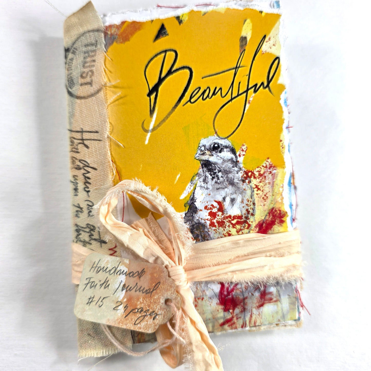 Creative Faith Journal - Gathered Grace No. 15, Handmade mix media journal