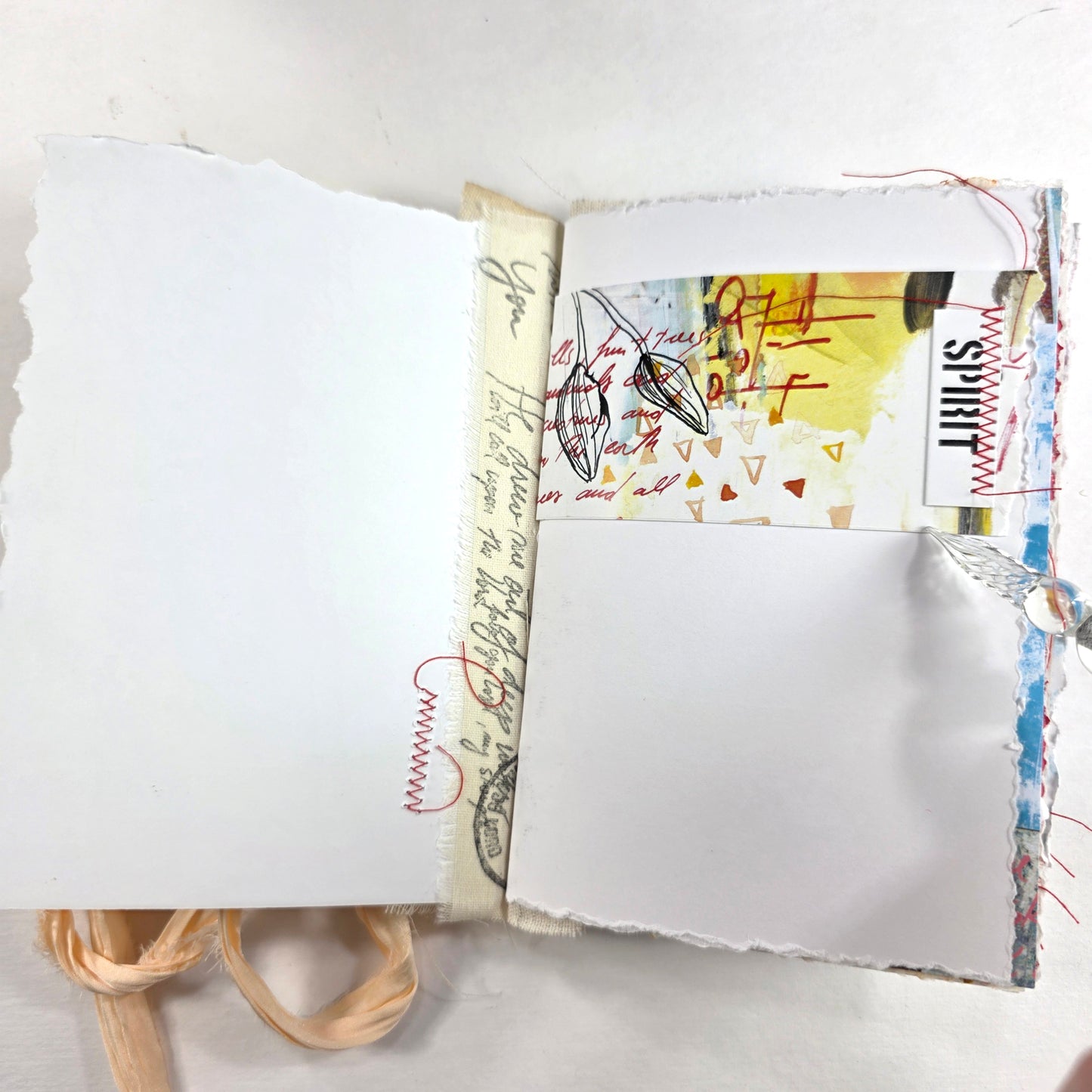 Creative Faith Journal - Gathered Grace No. 15, Handmade mix media journal