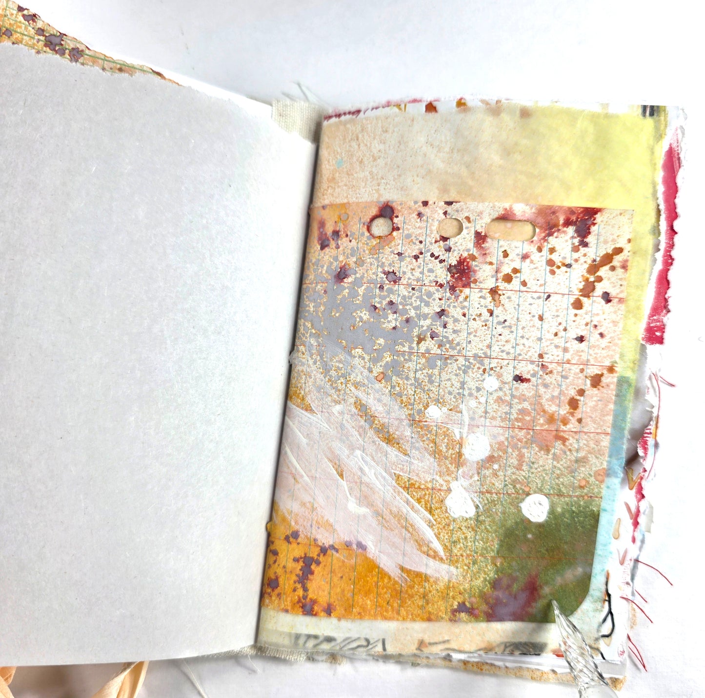 Creative Faith Journal - Gathered Grace No. 15, Handmade mix media journal