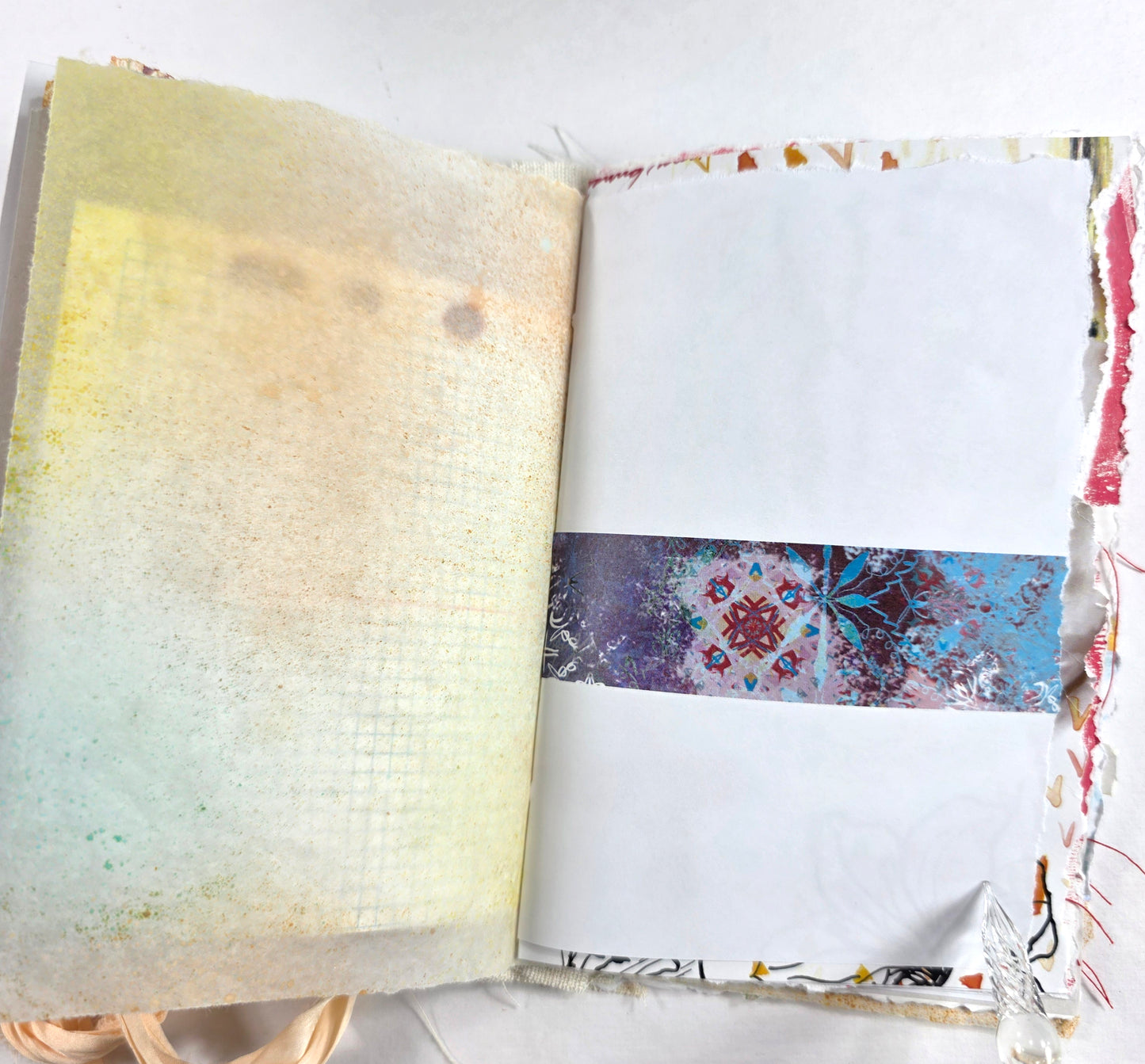 Creative Faith Journal - Gathered Grace No. 15, Handmade mix media journal