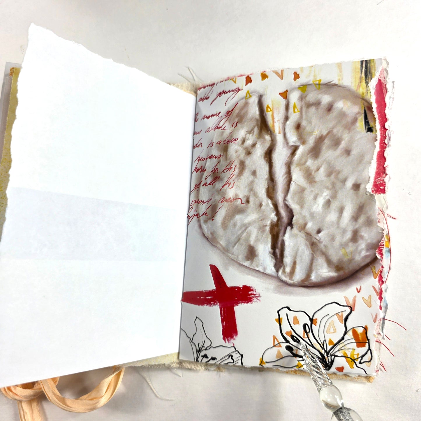 Creative Faith Journal - Gathered Grace No. 15, Handmade mix media journal