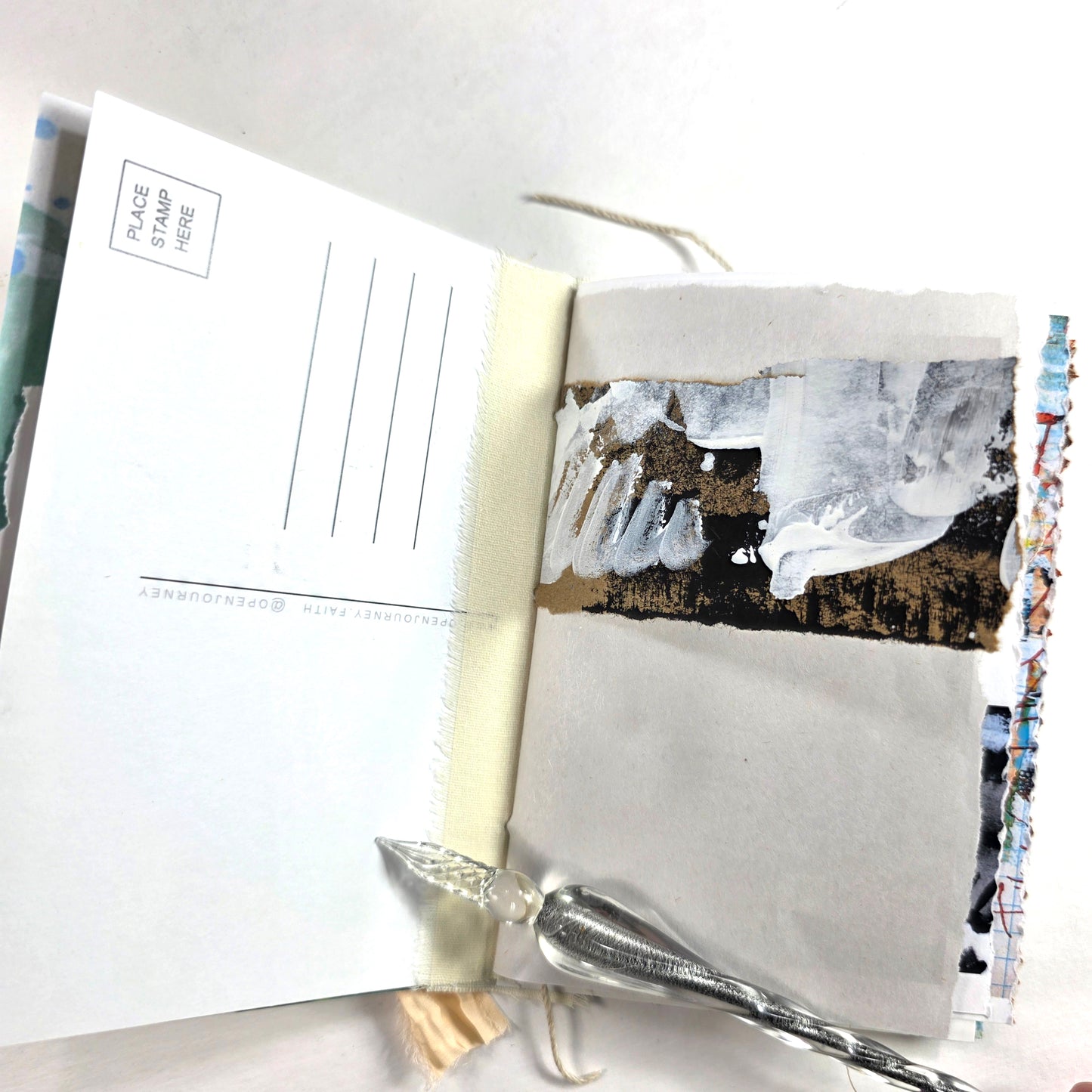 Creative Faith Journal - Gathered Grace No. 18, Handmade mix media journal