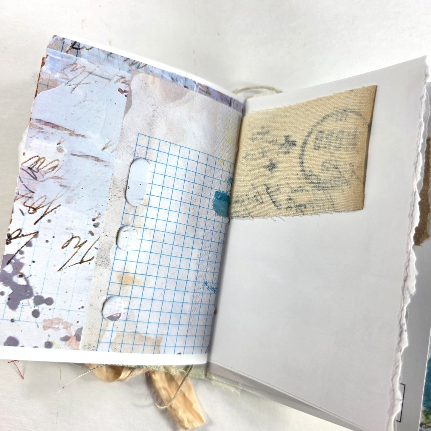 Creative Faith Journal - Gathered Grace No. 19, Handmade mix media journal