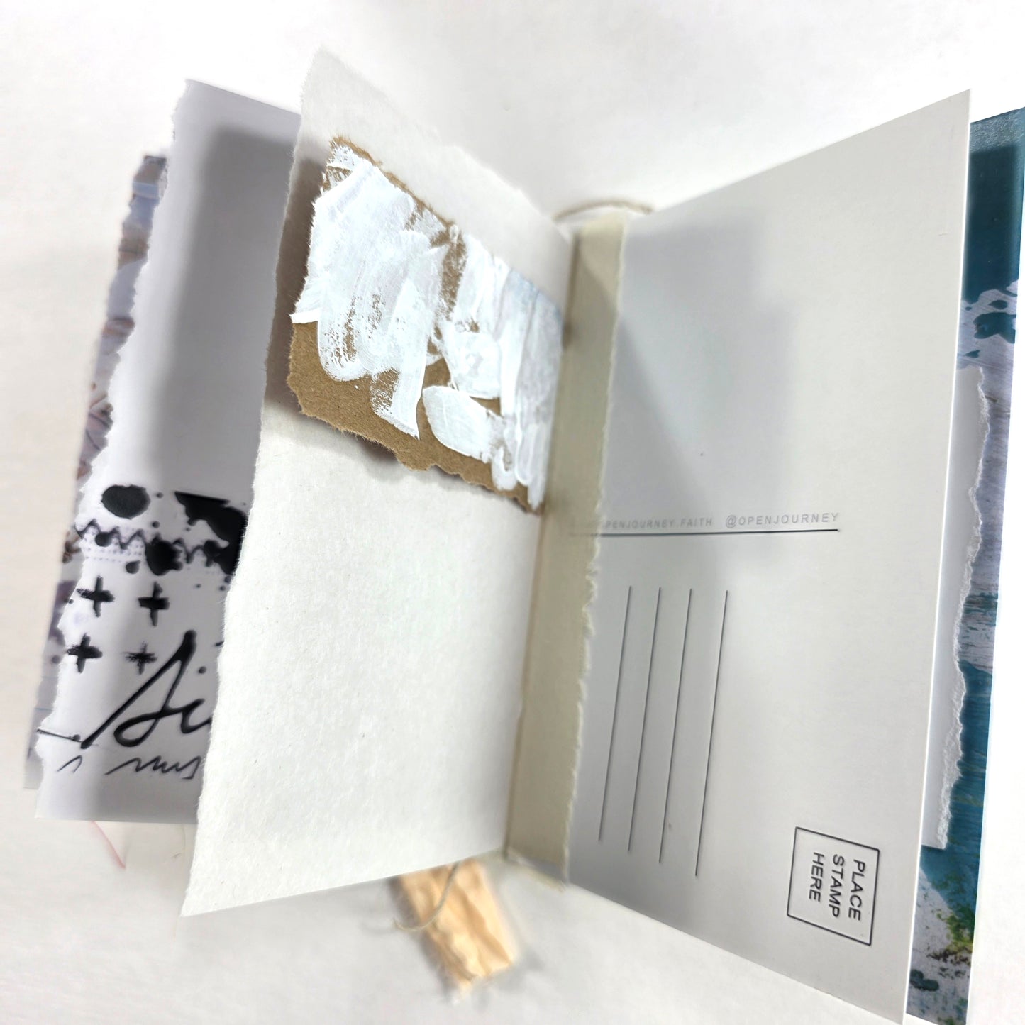 Creative Faith Journal - Gathered Grace No. 19, Handmade mix media journal