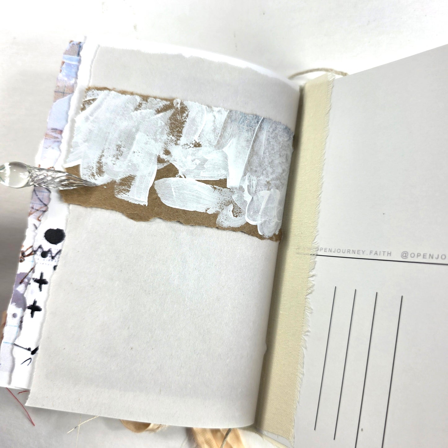 Creative Faith Journal - Gathered Grace No. 19, Handmade mix media journal