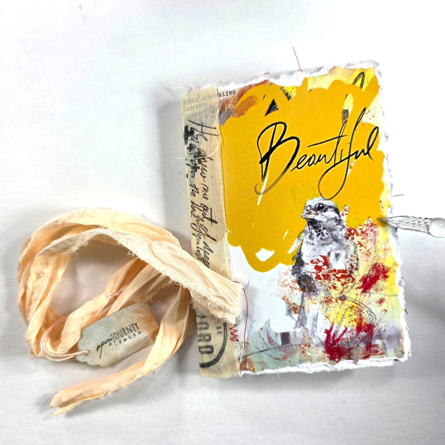 Creative Faith Journal - Gathered Grace No. 11, Handmade mix media journal