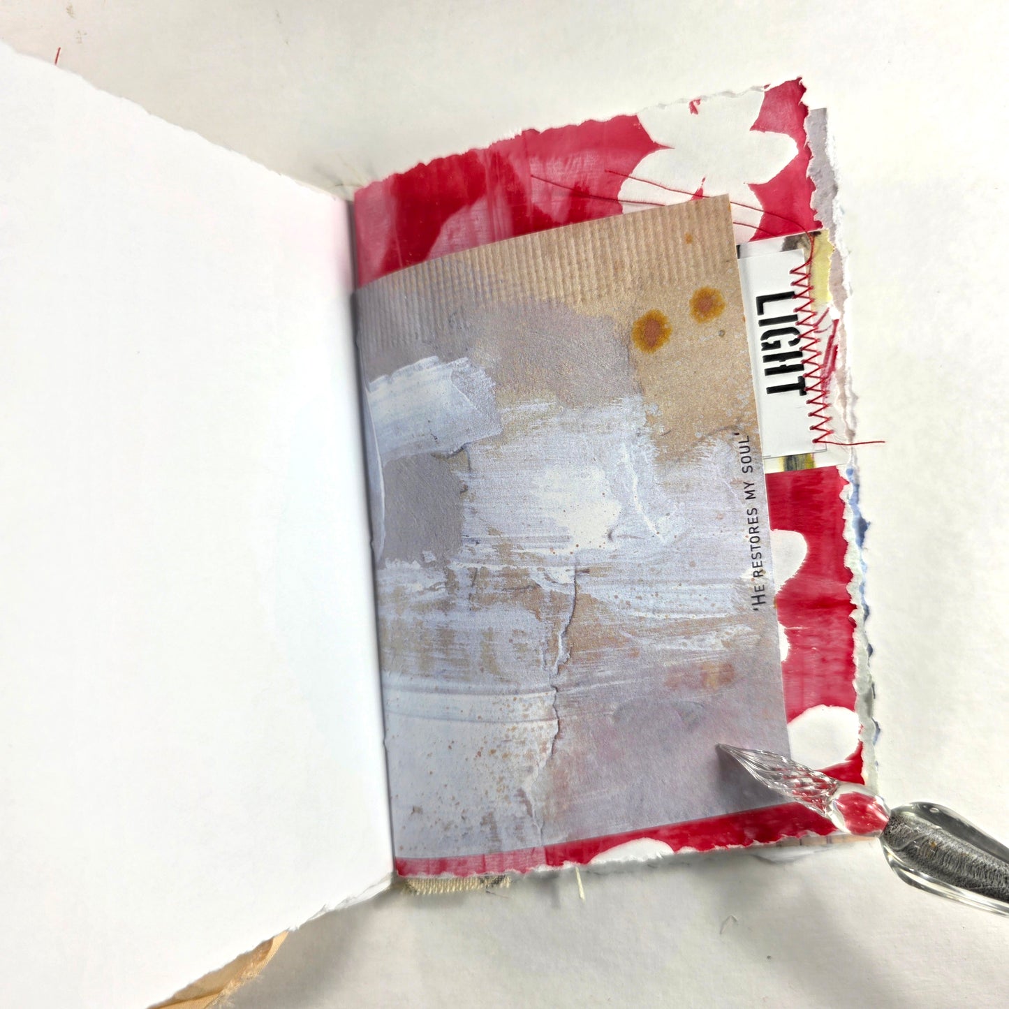 Creative Faith Journal - Gathered Grace No. 11, Handmade mix media journal