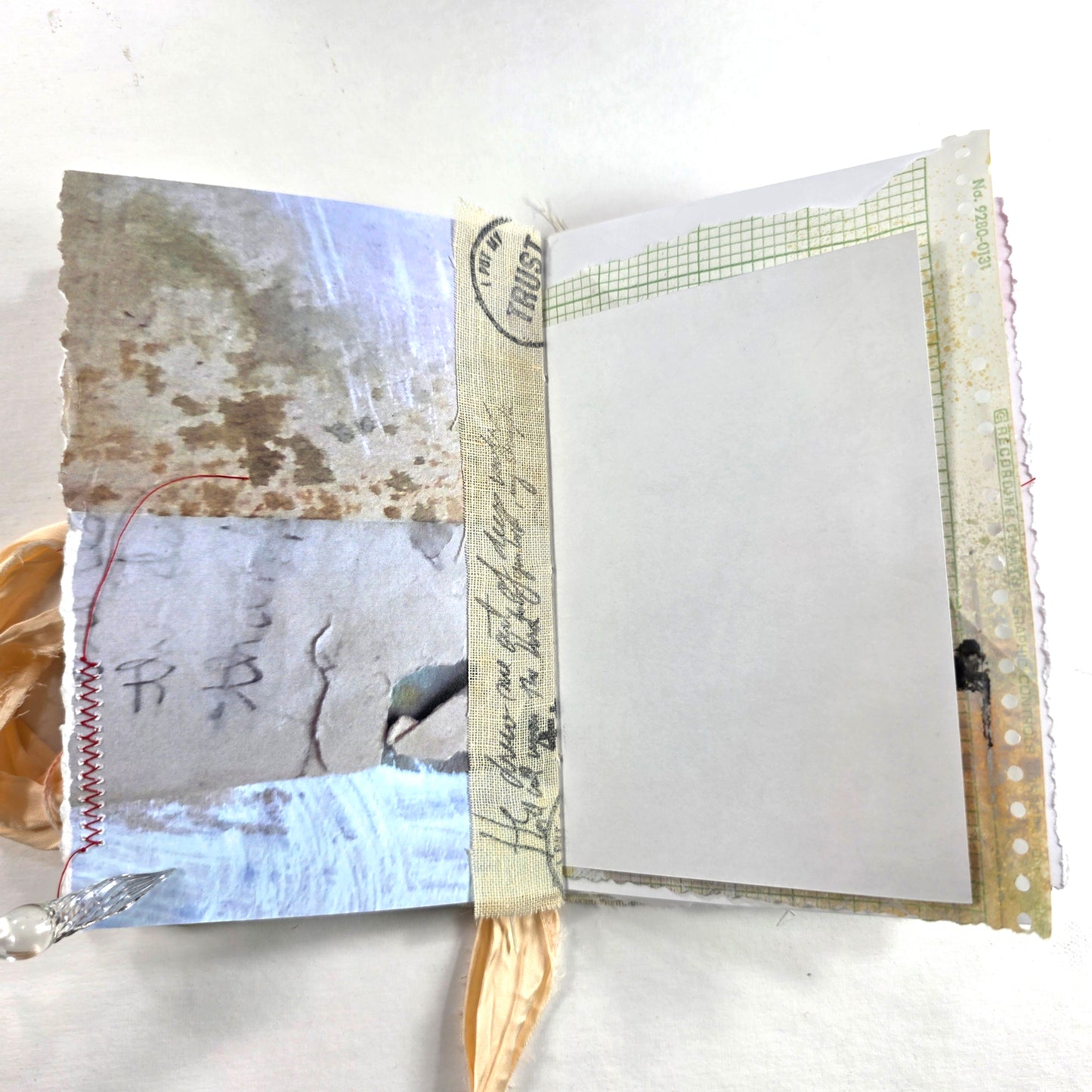 Creative Faith Journal - Gathered Grace No. 11, Handmade mix media journal