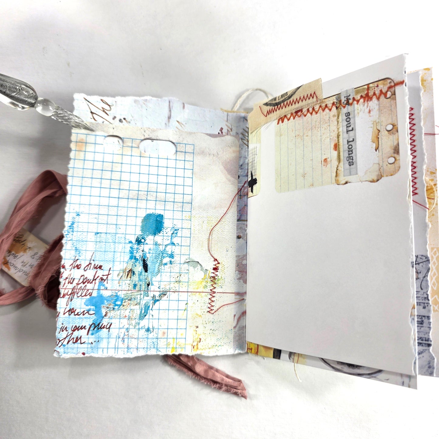Creative Faith Journal - Gathered Grace No. 8, Handmade mix media journal