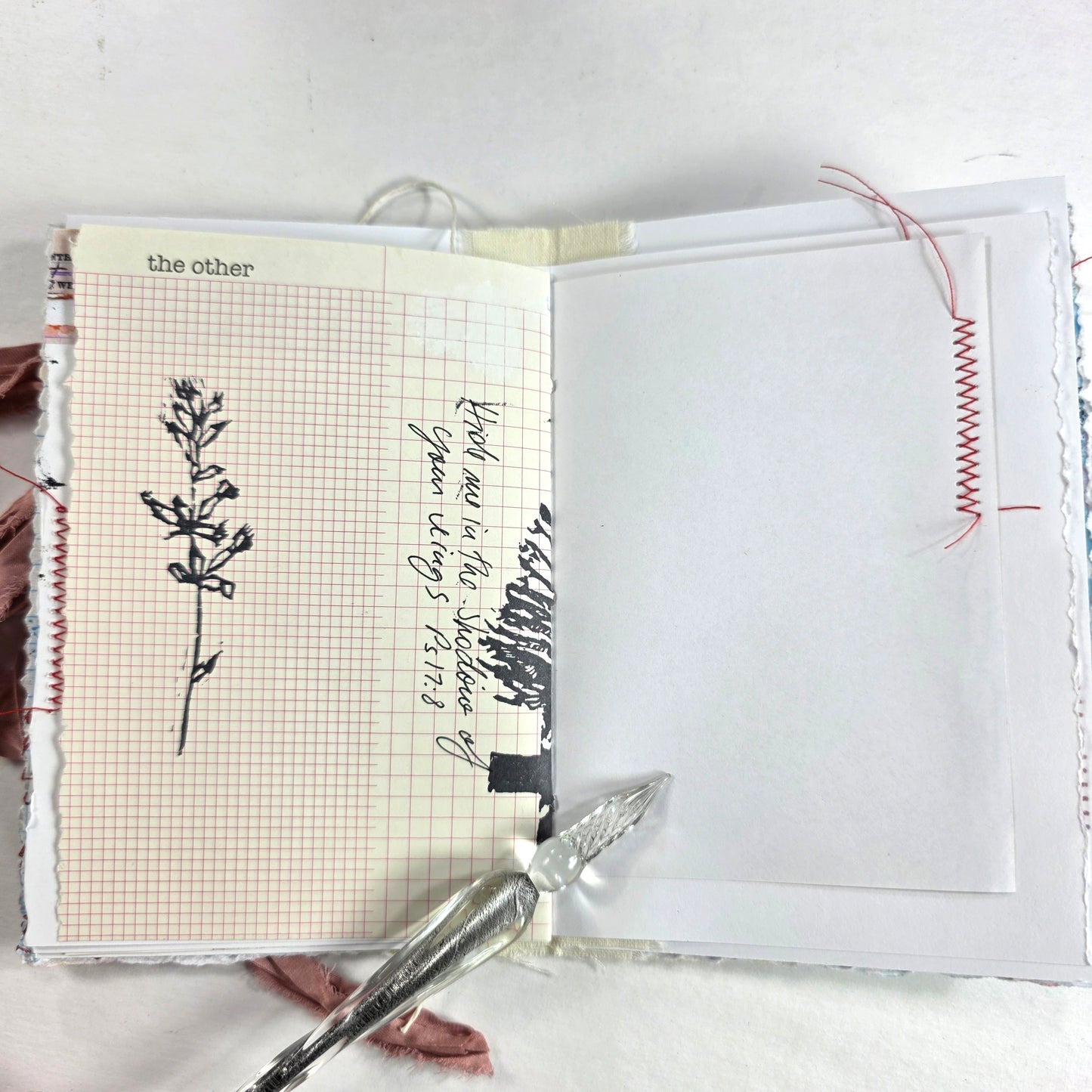 Creative Faith Journal - Gathered Grace No. 8, Handmade mix media journal