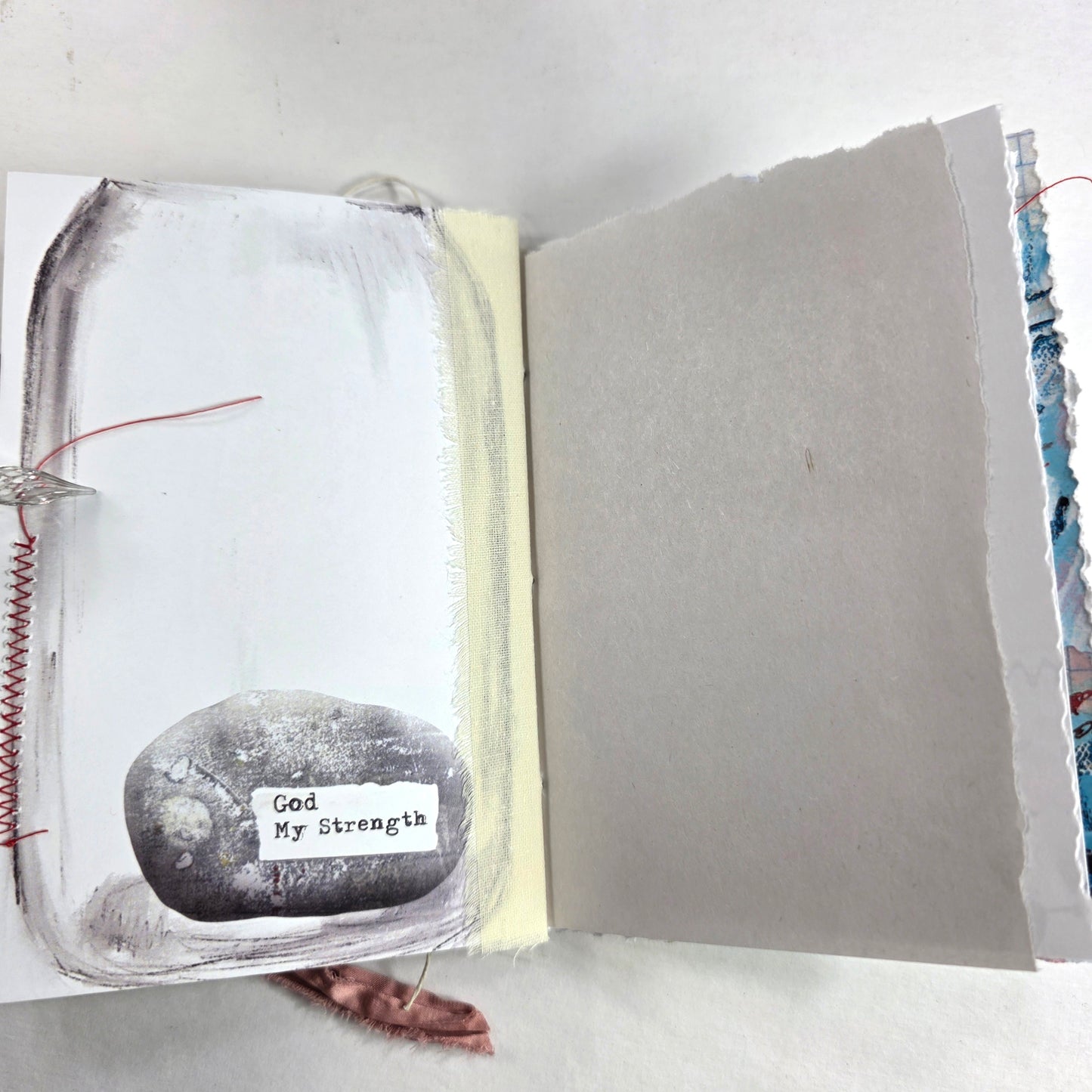 Creative Faith Journal - Gathered Grace No. 8, Handmade mix media journal