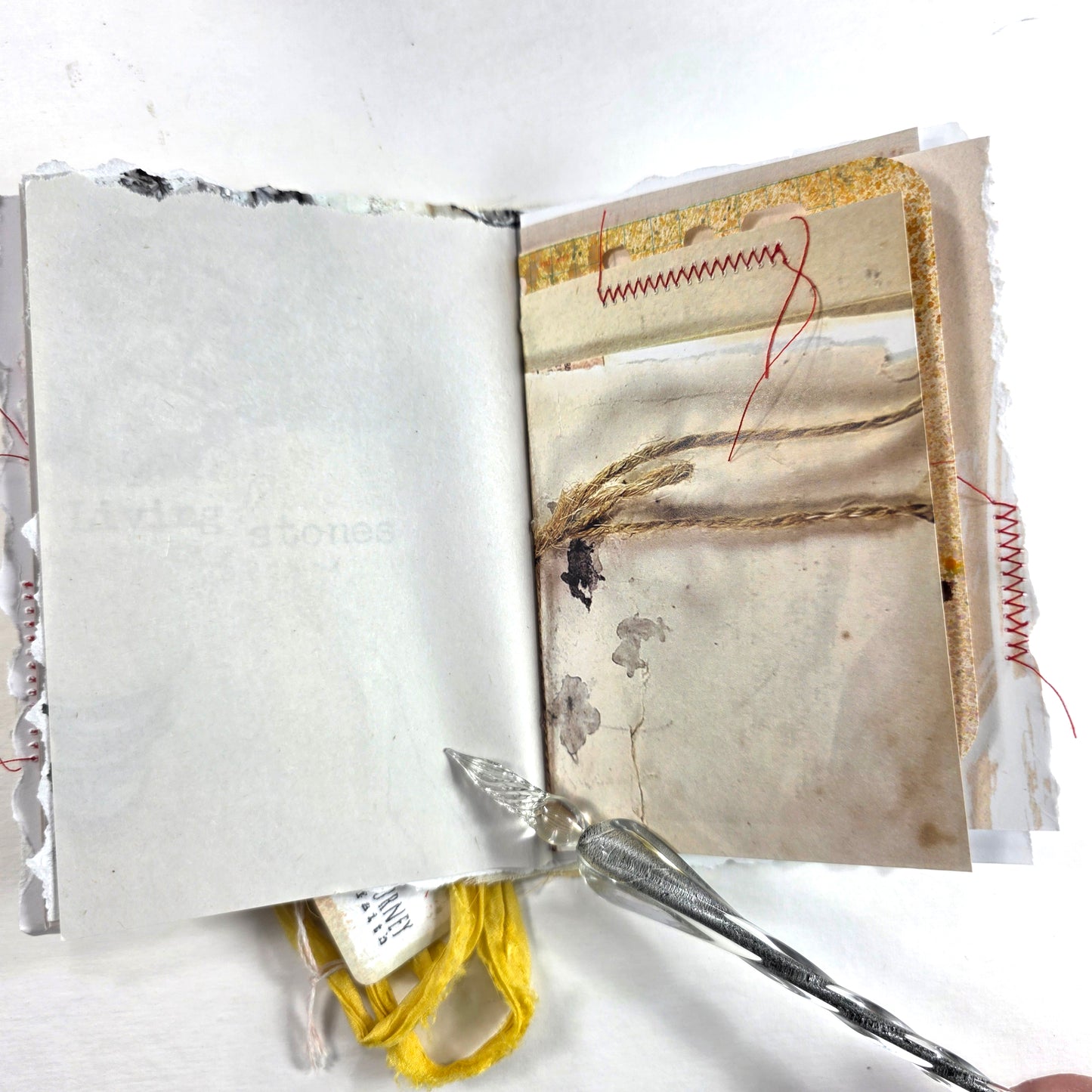 Creative Faith Journal - Gathered Grace No. 7, Handmade mix media journal