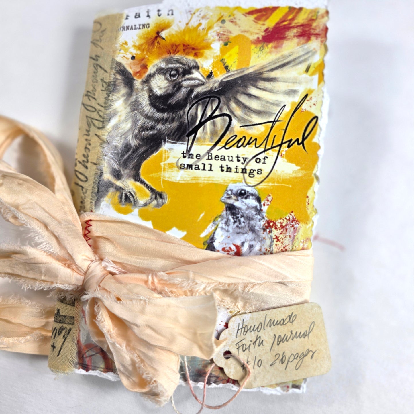 Creative Faith Journal - Gathered Grace No. 10, Handmade mix media journal