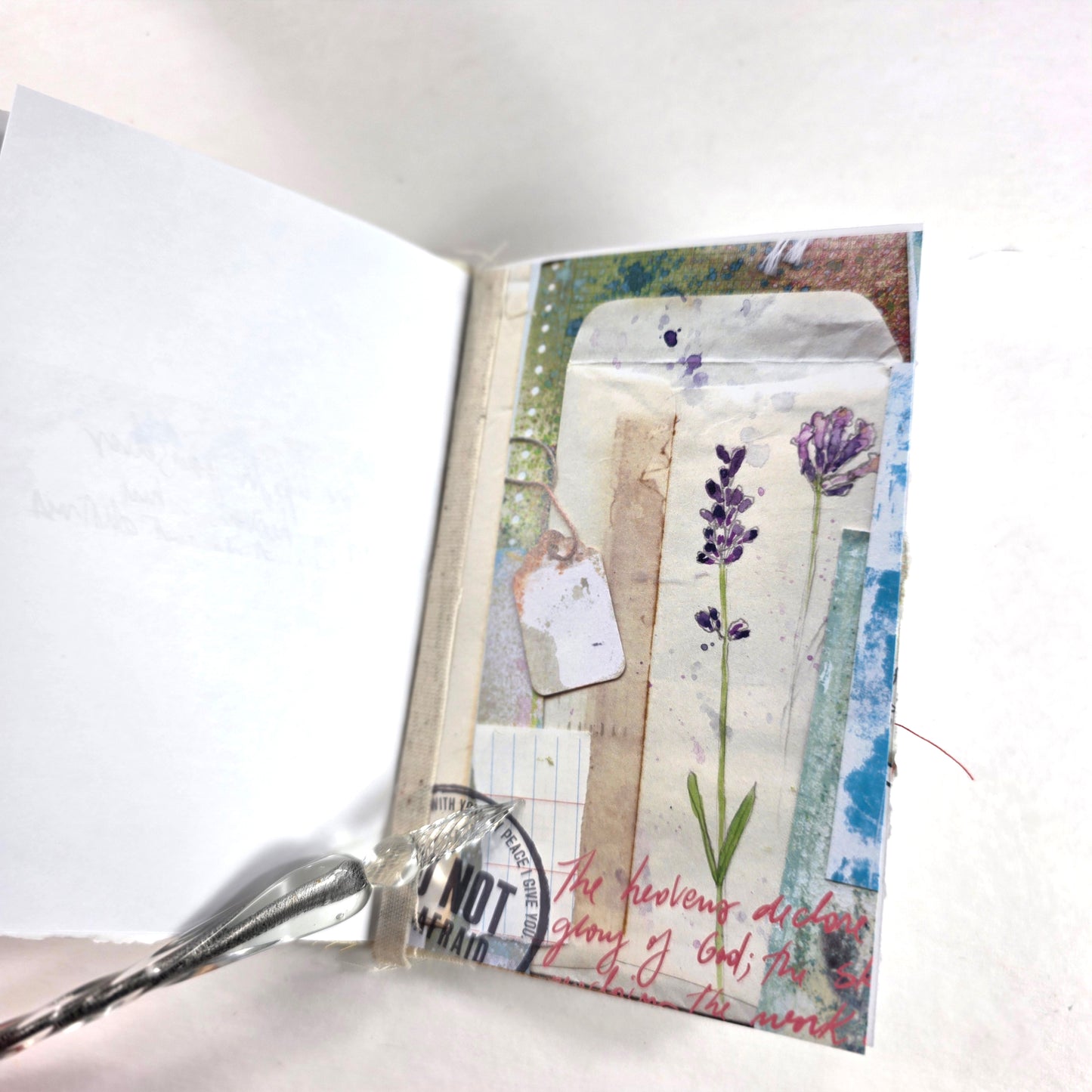 Creative Faith Journal - Gathered Grace No. 10, Handmade mix media journal