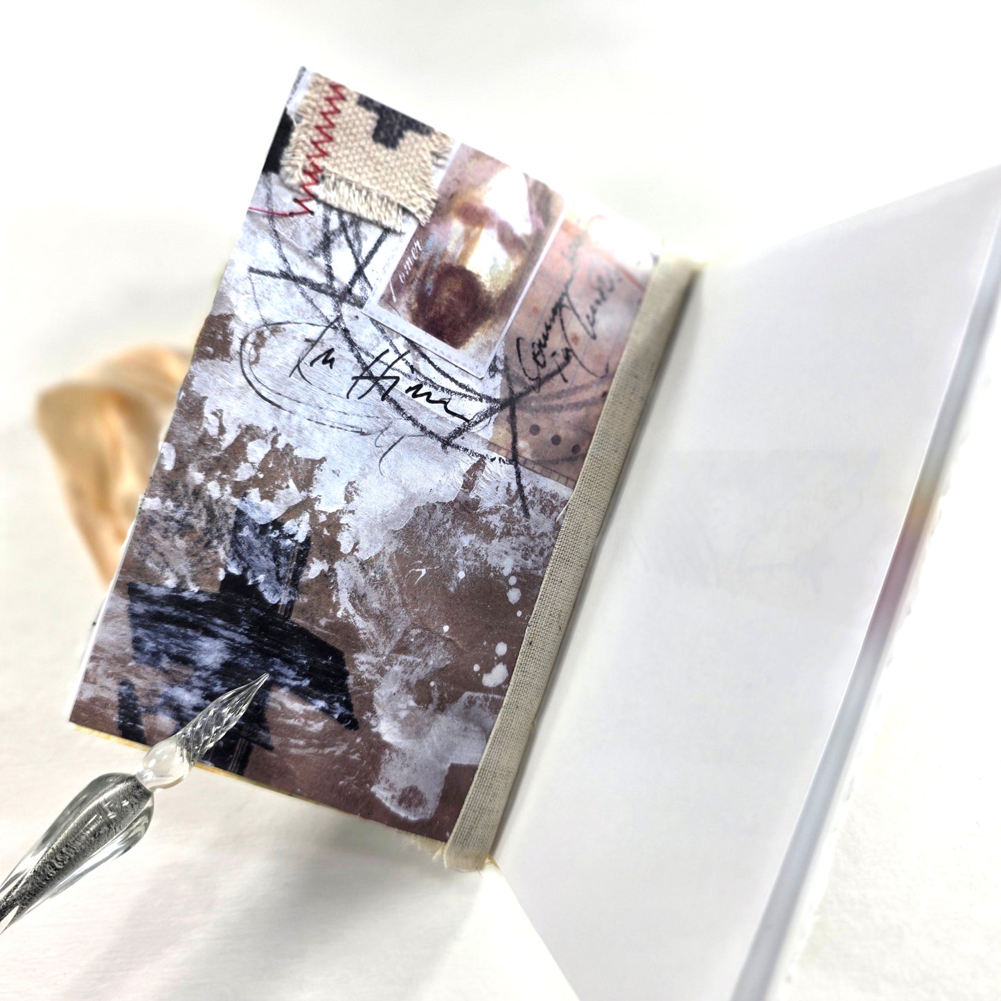 Creative Faith Journal - Gathered Grace No. 10, Handmade mix media journal