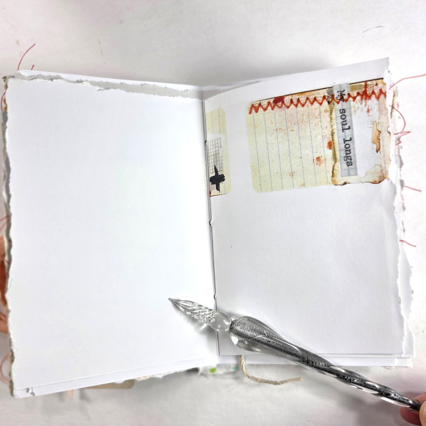 Creative Faith Journal - Gathered Grace No. 21, Handmade mix media journal