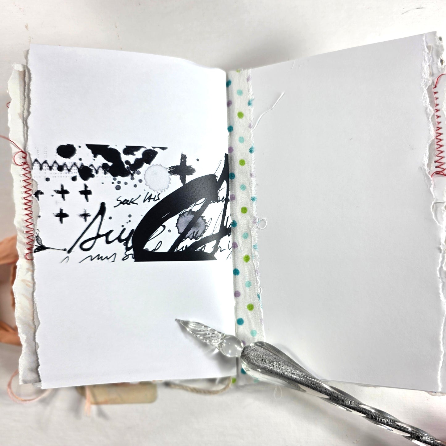 Creative Faith Journal - Gathered Grace No. 21, Handmade mix media journal