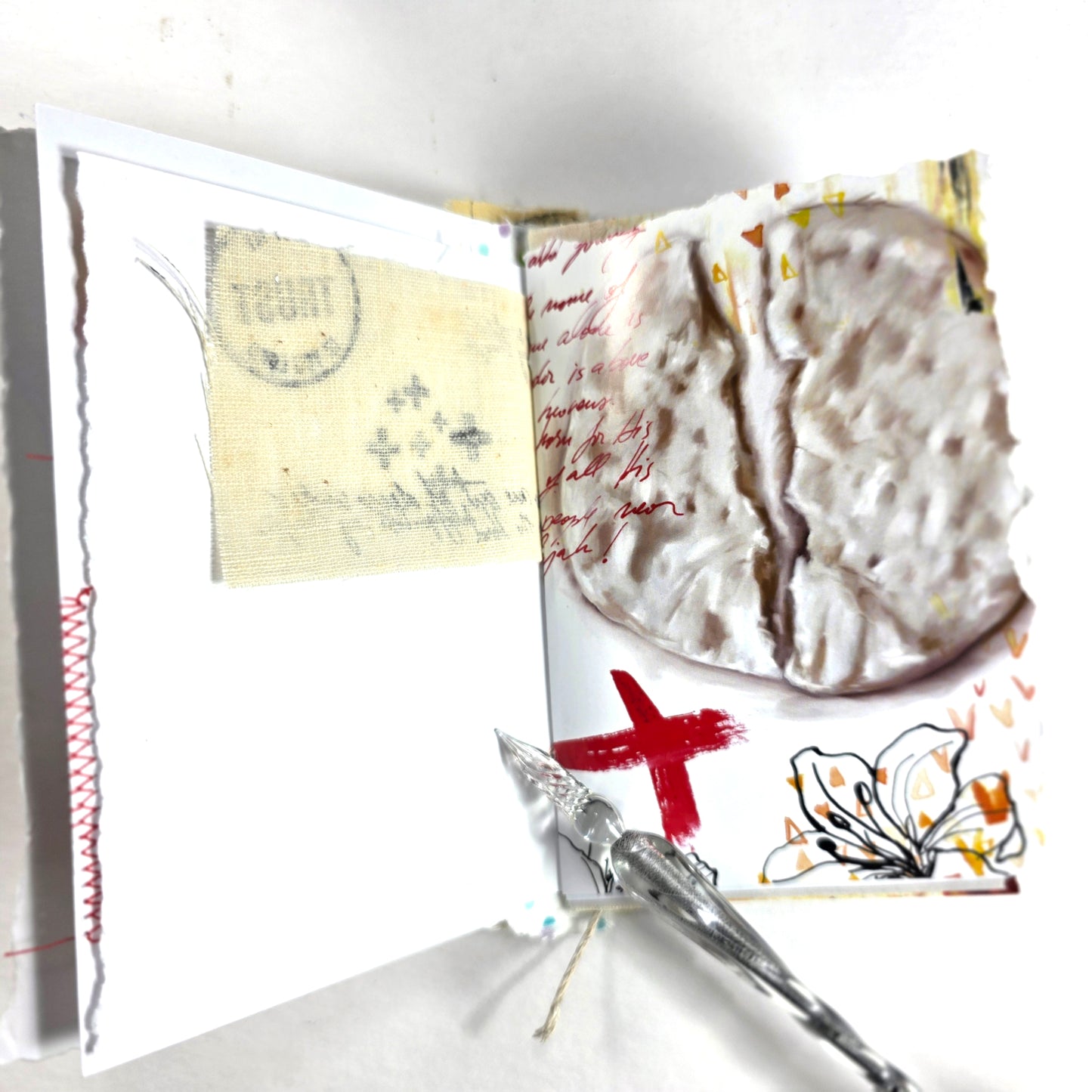 Creative Faith Journal - Gathered Grace No. 23, Handmade mix media journal