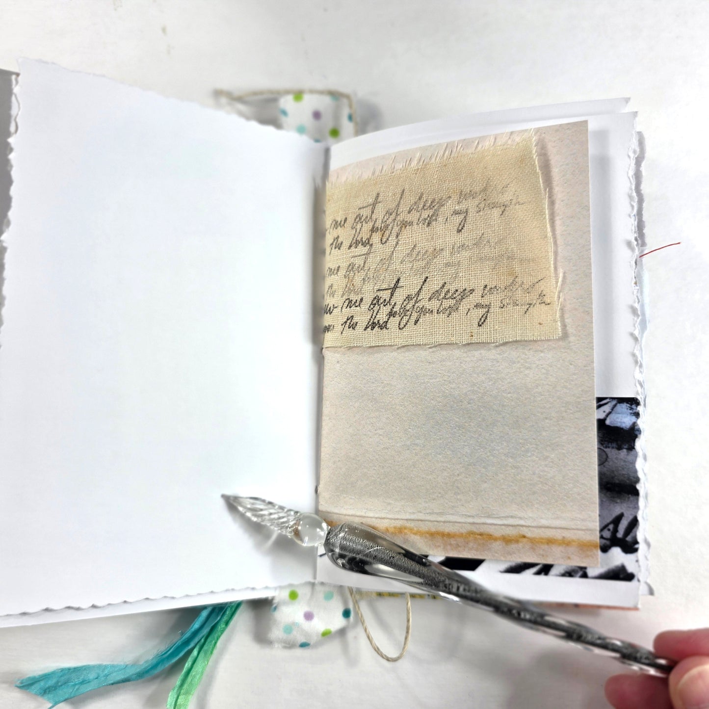 Creative Faith Journal - Gathered Grace No. 5, Handmade mix media journal