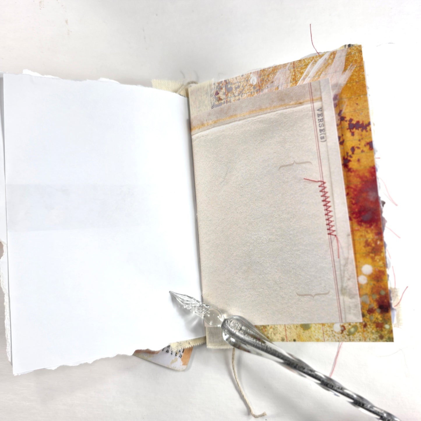 Creative Faith Journal - Gathered Grace No. 25, Handmade mix media journal