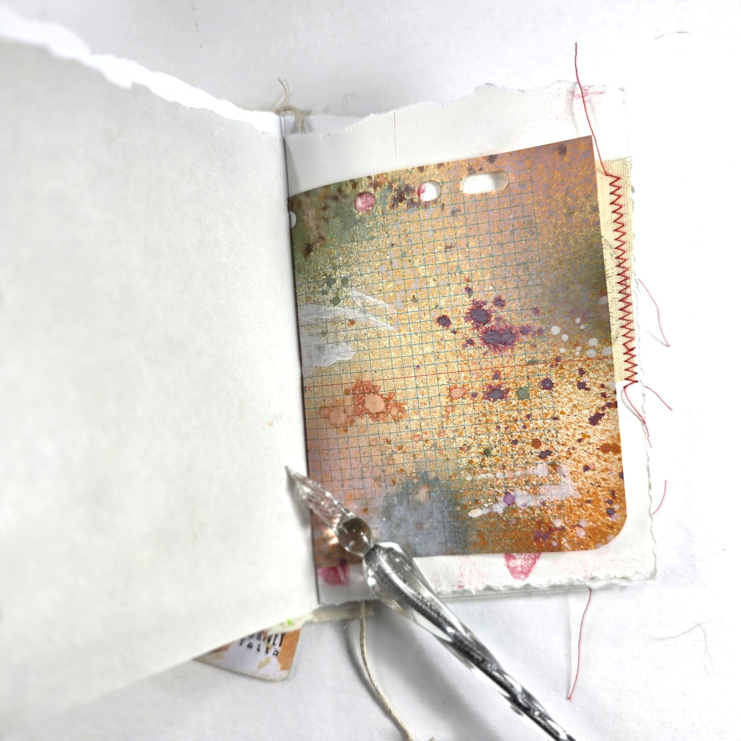 Creative Faith Journal - Gathered Grace No. 25, Handmade mix media journal