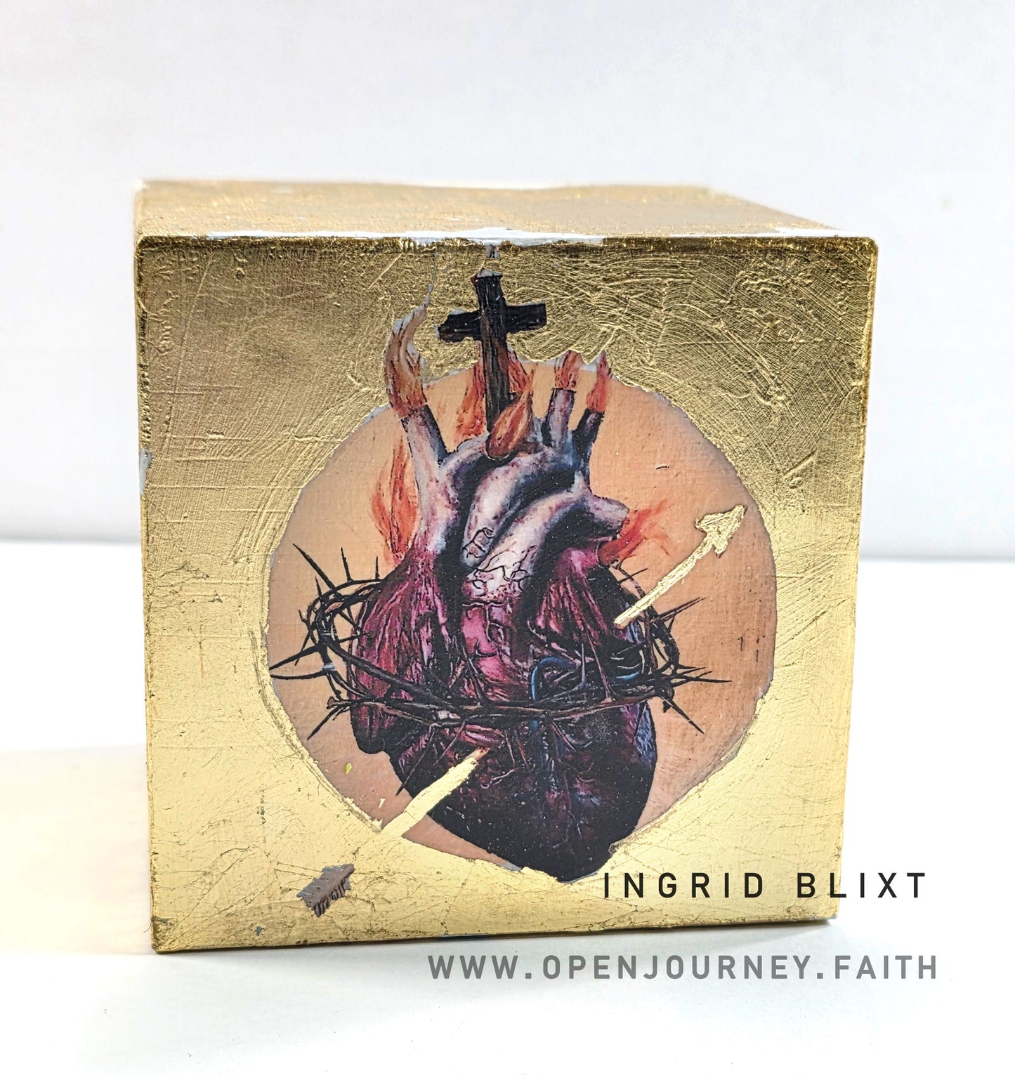 Sacred Heart - mix media Icon