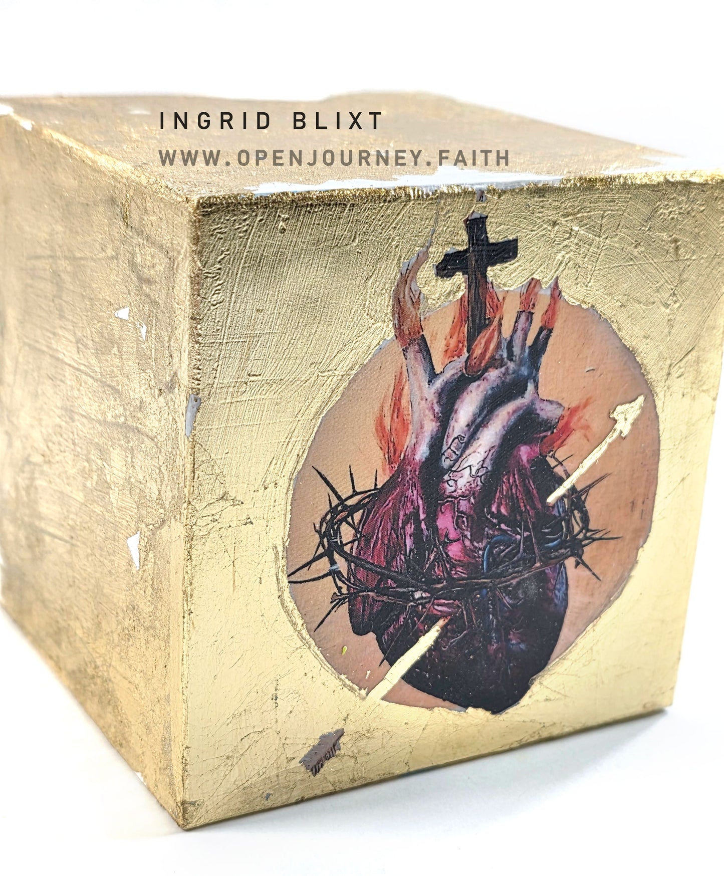 Sacred Heart - mix media Icon