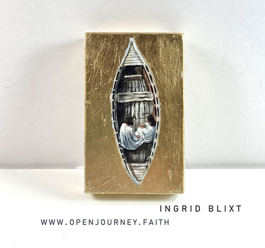 Jesus and Me - mix media Icon