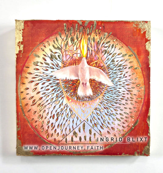 Holy Spirit - mix media Icon 5x5