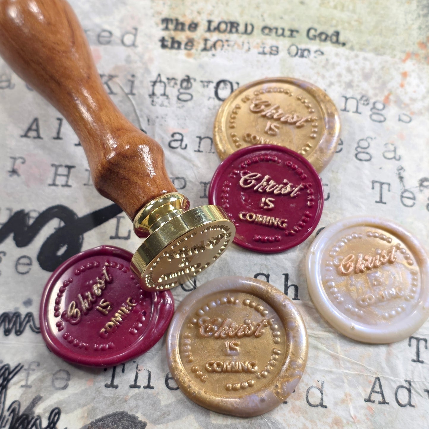 Christ is Coming - wax seal stamp