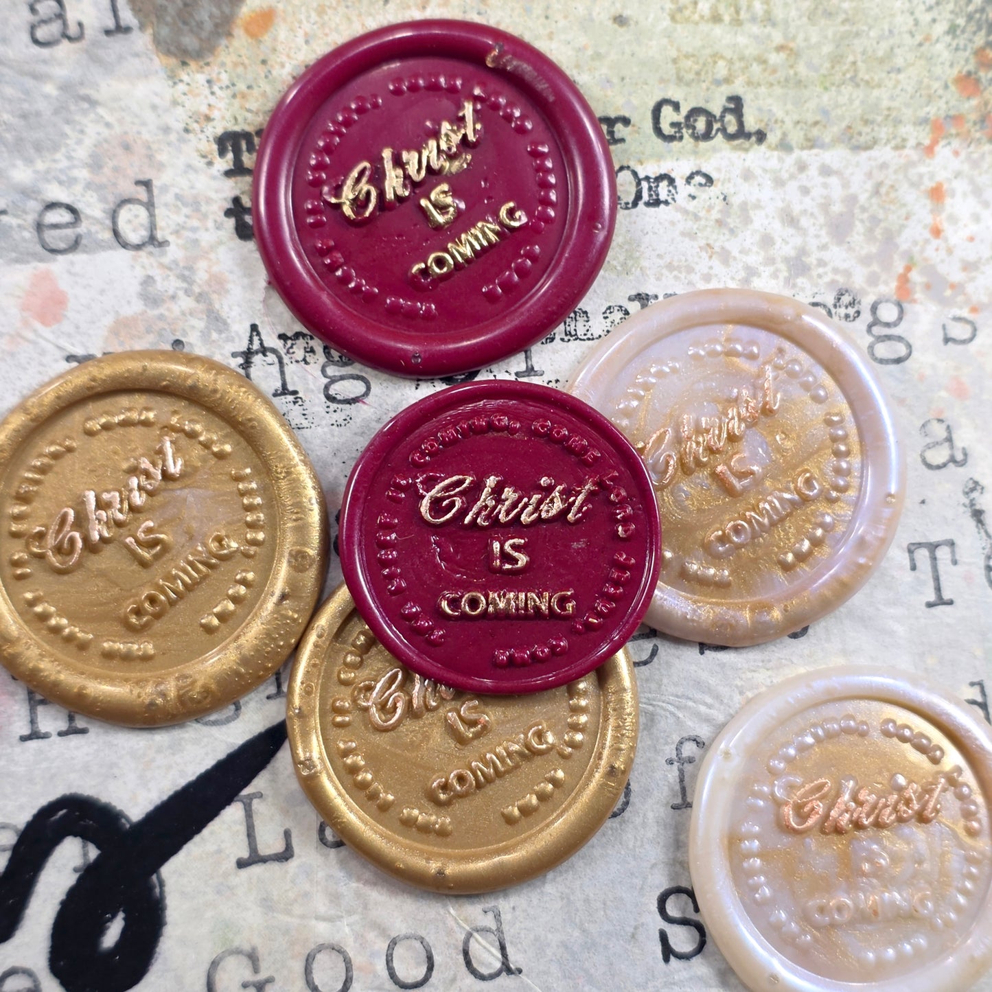 Christ is Coming - wax seal stickers