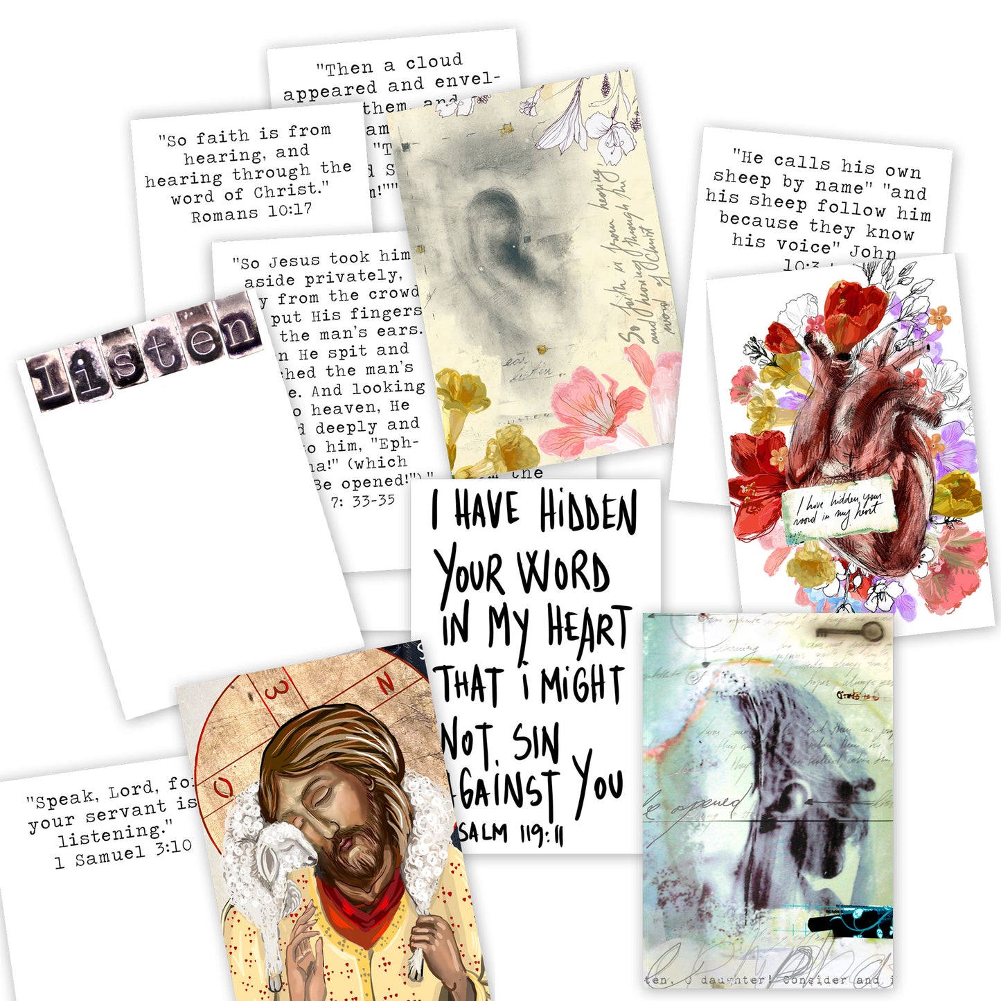 LISTEN kit ADD ON - Bible Verse cards with option of Tin Box